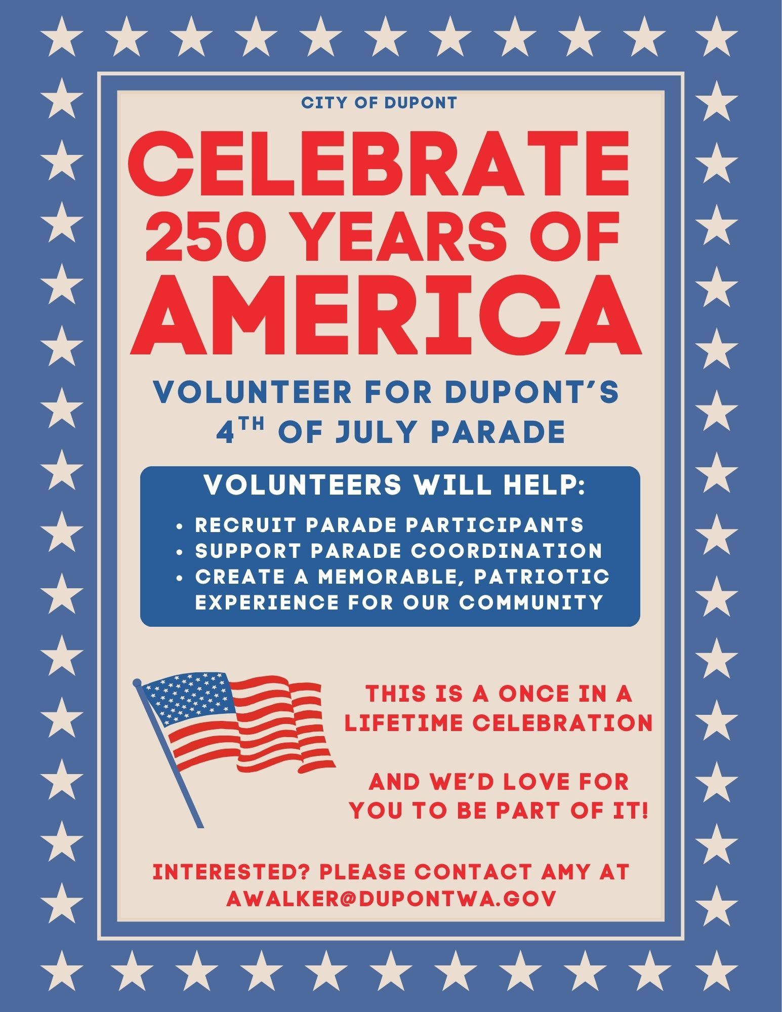 4th of July Parade Volunteers 2026